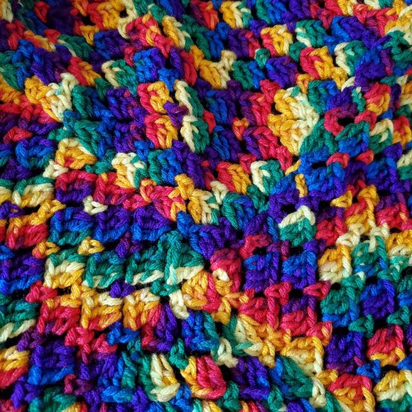 Crochet Rainbow Baby Blanket/New - Picture 3 of 6